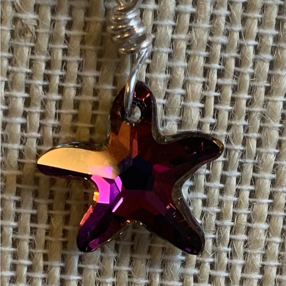 Swarovski Vintage Star fish necklace.Hand wired SS - Picture 5 of 7